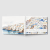 Livre D'or Minimal chic Santorini Grèce Mariage aquarelle (Complet)