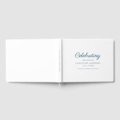 Livre D'or Minimal & élégant "Célébration de la vie" Blanc (Complet)