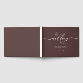 Livre D'or Minimal Modern Chocolate Brown Wedding Guest (Complet)