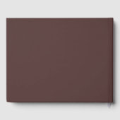 Livre D'or Minimal Modern Chocolate Brown Wedding Guest (Verso)