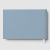 Livre D'or Minimalist Dusty Blue Elegant Wedding Custom (Verso)