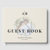 Livre D'or Minimalist Ivory Photo Wedding (Recto)