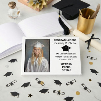 Livre D'or Minimalist Photo 8th Grade Graduation Yard Sign