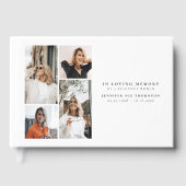 Livre D'or Minimalist Photo Collage In Loving Memory (Recto)