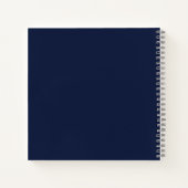 Livre d'or minimaliste bleu marine Mariage (Dos)