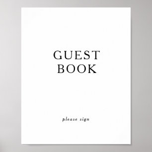 Livre d'or minimaliste classique signe