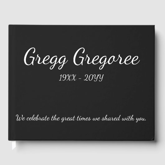 Livre d'or minimaliste et simple (Recto)