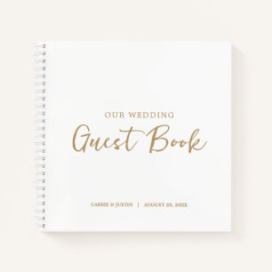 Livre d'or minimaliste moderne Mariage de script o