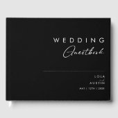 Livre D'or Minimaliste moderne | Mariage noir (Recto)