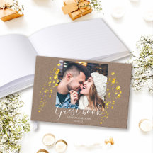 Minimaliste Rustique Élégant Photo Mariage Feuille
