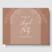 Livre D'or Mocha Brown Floral Arch Mariage (Recto)