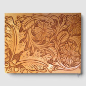 Livre D'or Mode cowboy marron rustique cuir occidental (Verso)