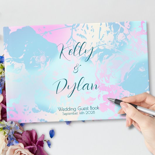 Livre D'or Modern Abstract Pastel Wedding