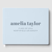 Livre D'or Modern Bold Typography Soft Blue Graduation Custom (Recto)