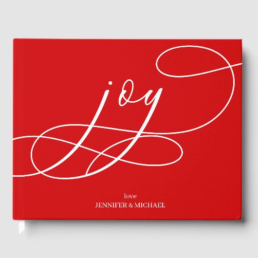 Livre D'or Modern Christmas | Red Joy (Recto)