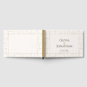 Livre D'or Modern Gold Ornaments Cream Wedding (Complet)