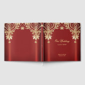 Livre D'or Modern Gold Red Floral Guest Book (Complet)