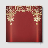 Livre D'or Modern Gold Red Floral Guest Book (Verso)