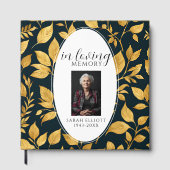 Livre D'or Modern In Loving Memory Foam Board with Photo (Recto)