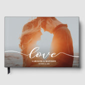 Livre D'or Modern Love Script Photo Wedding (Recto)