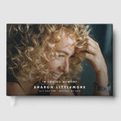 Livre D'or Modern Memorial Photo Keepsake (Recto)