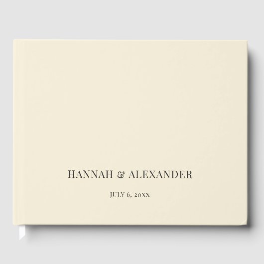 Livre D'or Modern Minimal Wedding Guest Book (Recto)