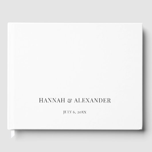 Livre D'or Modern Minimal Wedding Guest Book (Recto)