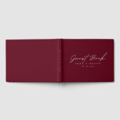Livre D'or Modern & Minimalist Maroon Script Wedding (Complet)