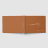 Livre D'or Modern Minimalist Terracotta Script Wedding  (Complet)