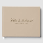 Livre D'or Modern Minimalist Warm Beige Wedding (Recto)
