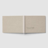 Livre D'or Modern Personalized Silver Gray Faux Linen (Complet)