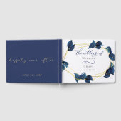 Livre d'or Moderne Bleu Indigo Foncé et Or (Complet)