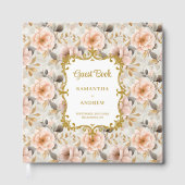 Livre d'or moderne Blush Mariage pour la signature (Recto)