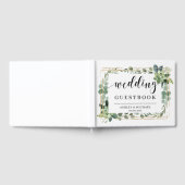Livre D'or Moderne Boho feuillage vert mariage succulent (Complet)