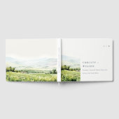Livre D'or Moderne Chic Aquarelle Vignoble Paysage Mariage (Complet)