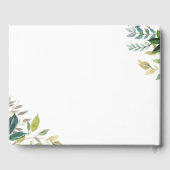 Livre D'or Moderne Chic Mariage de Bouquet de verdure (Verso)