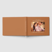 Livre D'or Moderne Design Rouille Brûlé Orange Mariage Photo (Complet)