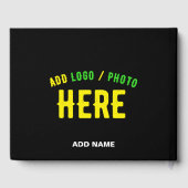 LIVRE D'OR MODERNE ET MODERNE PERSONNALISABLE NOIR VÉRIFIÉ (Verso)