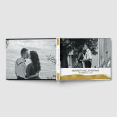 Livre d'or moderne Faux Gold Brushstroke Mariage (Complet)