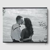 Livre d'or moderne Faux Gold Brushstroke Mariage (Verso)