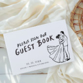 Livre D'or Moderne Fun Funky Retro Mariage