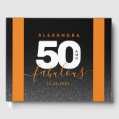 Livre D'or Moderne Girly Orange 50 et fabuleux (Recto)