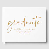 Livre D'or Moderne manuscrit Gold Script Photo Graduation (Recto)