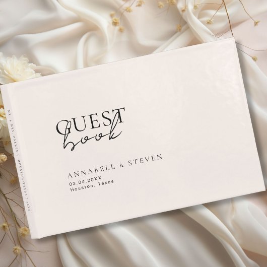 Livre D'or Moderne, Minimal, Beige, Mariage