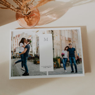 Livre D'or Moderne Minimaliste 3 Photo Monogramme Mariage