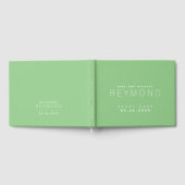 Livre D'or Moderne minimaliste Mariage vert Sage (Complet)