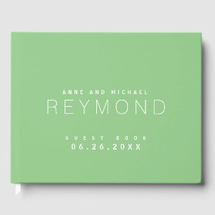 Livre D'or Moderne minimaliste Mariage vert Sage