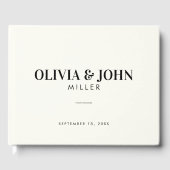 Livre D'or Moderne Personnalisé Avec Nom Mariage Réception (Recto)