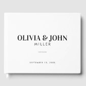 Livre D'or Moderne Personnalisé Avec Nom Mariage Réception (Recto)