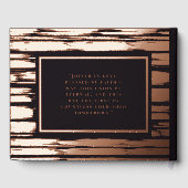 Livre d'or moderne Rose Gold Foil Guestbook Beach  (Verso)